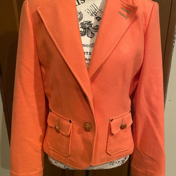 Orange Wool Blazer - Picture 2 of 8